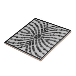 Azulejo Formas de triángulo gris negro translucido hipnóti