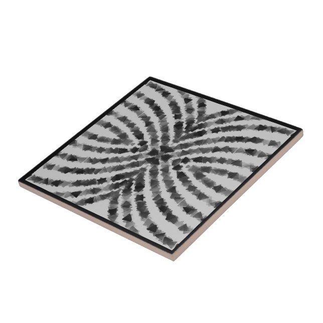 Azulejo Formas de triángulo gris negro translucido hipnóti (Lado)