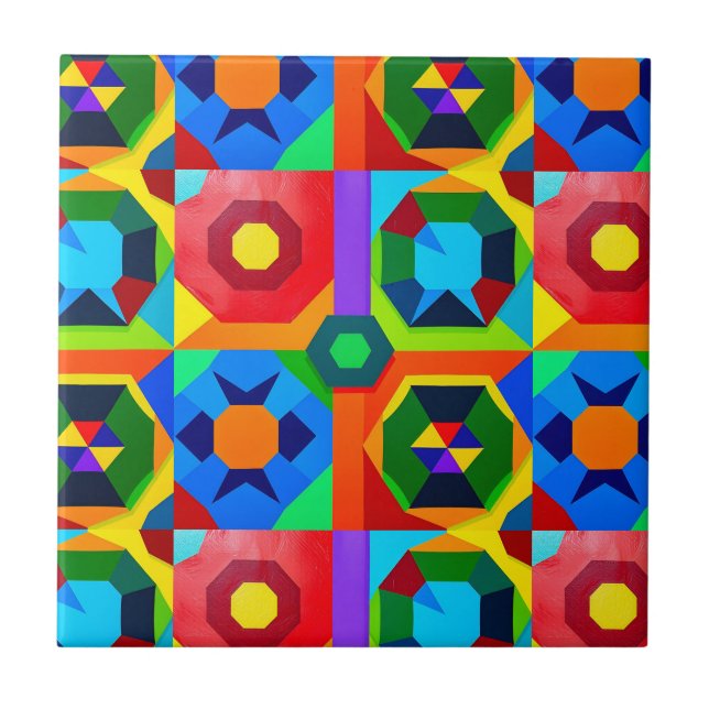 Azulejo Formas de varios colores 2 (Frente)