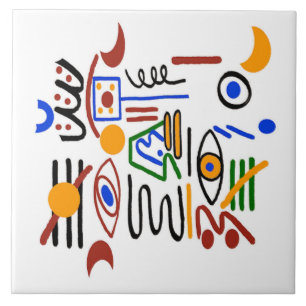 Azulejo Formas facistas coloridas