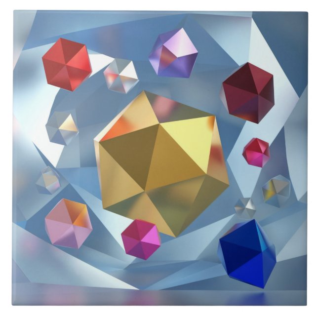 Azulejo Formas Geométricas Acanalación De Cuchillo De Cerá (Frente)