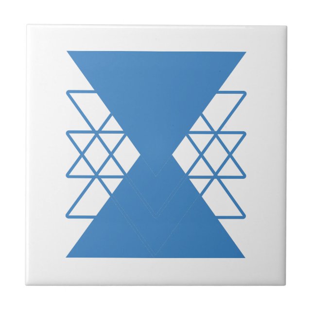 Azulejo Formas geométricas azules (Frente)