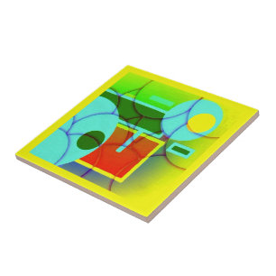 Azulejo Formas geométricas coloridas Resumen de arte