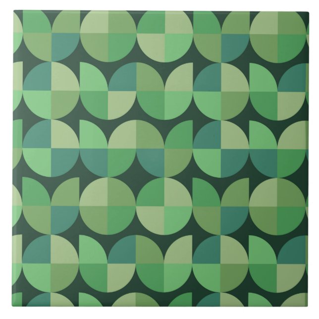 Azulejo Formas geométricas modernas de mediados de siglo e (Frente)