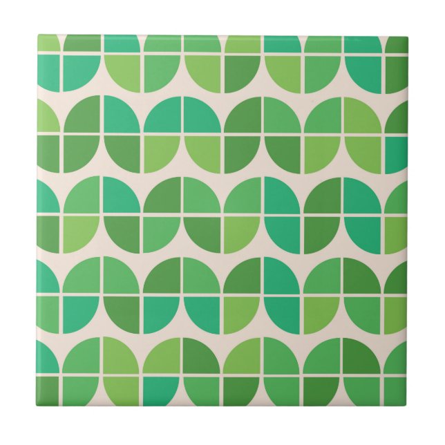 Azulejo Formas geométricas modernas de mediados de siglo e (Frente)