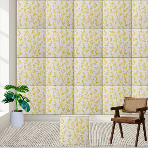 Azulejo Forsythia Sunshine Patrón Floral Tile cerámico
