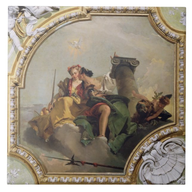 Azulejo Fortaleza de ánimo y justicia, del 'Sala (Frente)