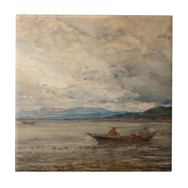 Azulejo Fos, Environs De Martigues - Félix Ziem (Frente)