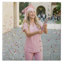 Foto de cerámica personalizada para graduada de en