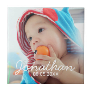 Azulejo Foto de encargo con nombre y la fecha