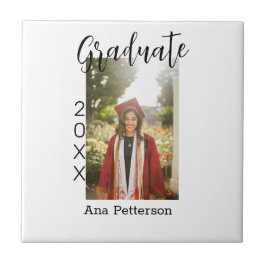 Azulejo Foto de graduado moderno clásico añadir nombre de 