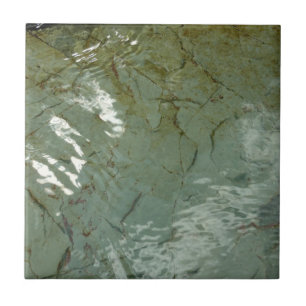 Azulejo Foto de naturaleza de roca cubierta de agua