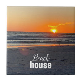 Azulejo Foto de Sunset de Coastal Beach House