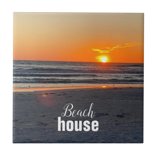 Azulejo Foto de Sunset de Coastal Beach House (Frente)