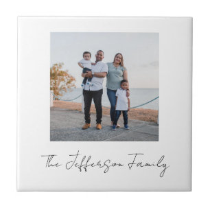 Azulejo Foto personalizada con texto estilo Instagram