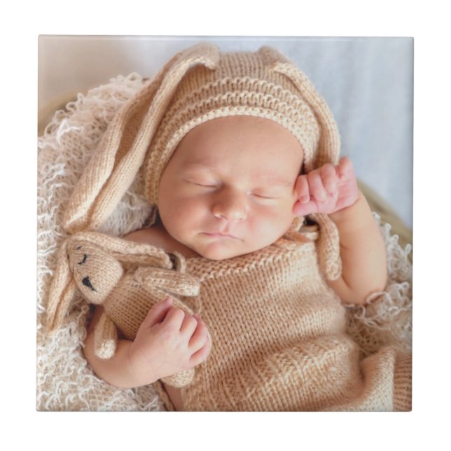 Azulejo Foto personalizada de bebé Personalizado (Frente)