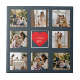 Azulejo Foto Personalizada de Familia Moderna