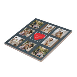 Azulejo Foto Personalizada de Familia Moderna