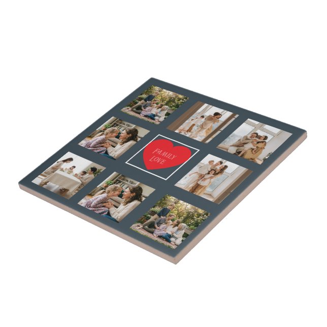 Azulejo Foto Personalizada de Familia Moderna (Lado)