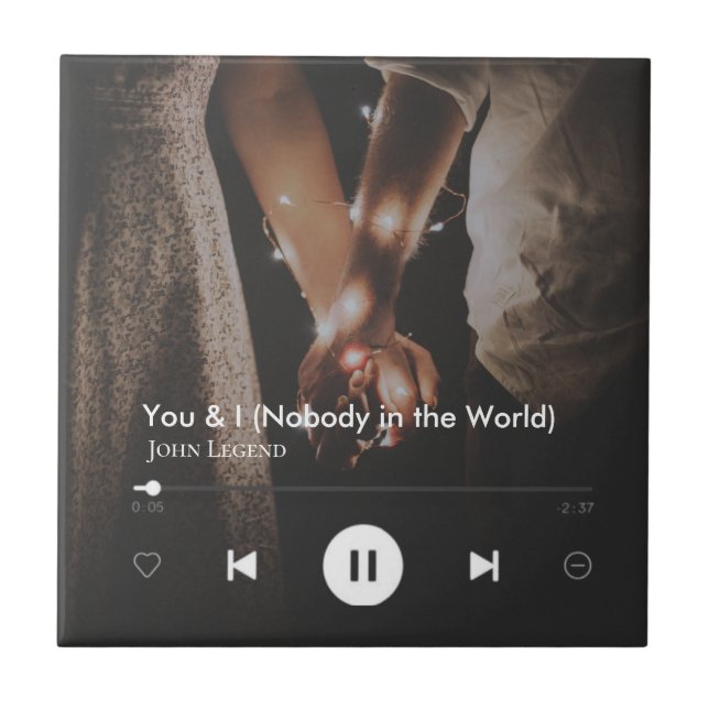 Azulejo Foto personalizada de pareja de El día de San Vale (Frente)