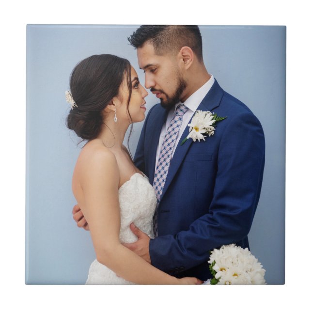 Azulejo Foto personalizada de Personalizado moderno (Frente)