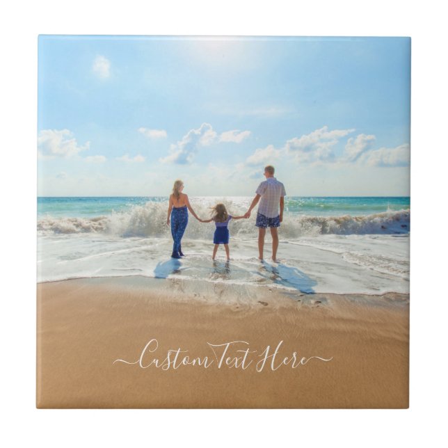 Azulejo Foto personalizado y texto su propio diseño mosaic (Frente)