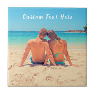 Azulejo Foto y texto personalizado - Su propio diseño - E