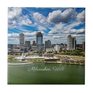 Azulejo Fotografía de Milwaukee, Wisconsin, paisaje urbano
