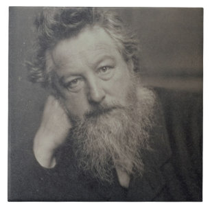 Azulejo Fotografía del retrato de William Morris (1834-96)