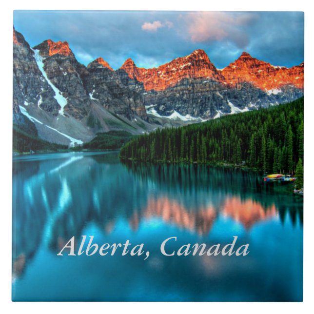 Azulejo Fotografía escénica de Alberta, Canadá (Frente)