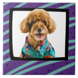 Azulejo Fotograma fotográfico personalizado Poodle Tile ce