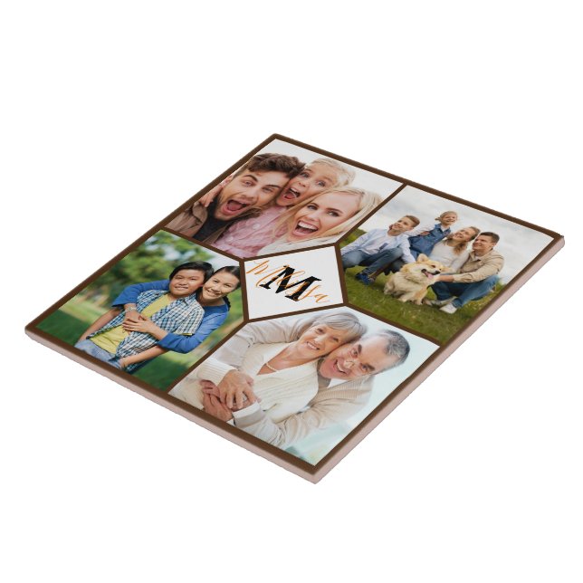 Azulejo Fotos familiares personalizadas (Lado)