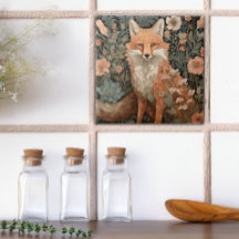 Fox en el jardín de otoño