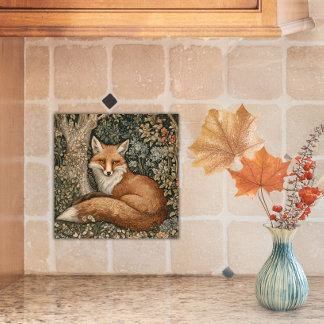 Azulejo Fox en un bosque de hadas encantado