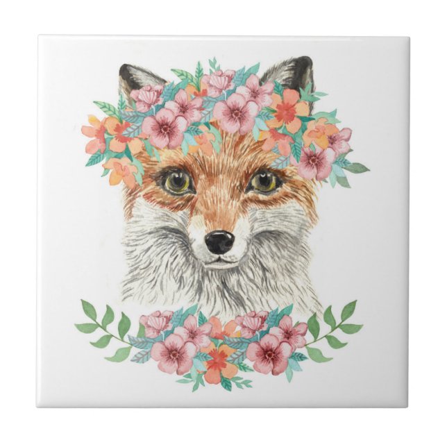 Azulejo Fox floral (Frente)