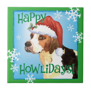 Azulejo Foxhound inglés de Happy Howlidays