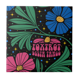 Azulejo Foxtrot Delta Tango Flower Boho