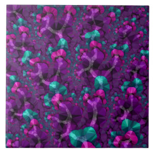 Azulejo Fractal de tono jewel