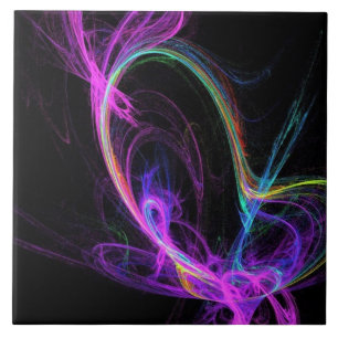 Azulejo Fractal Eléctrico Rosa
