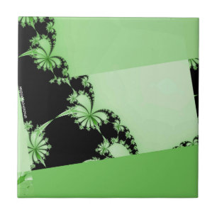 Azulejo Fractal Garden lime