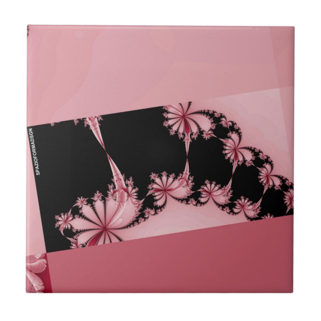 Azulejo Fractal Garden rosa (Frente)