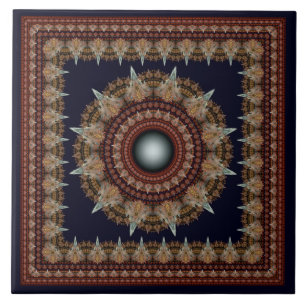 Azulejo Fractal oriental patrón cerámica