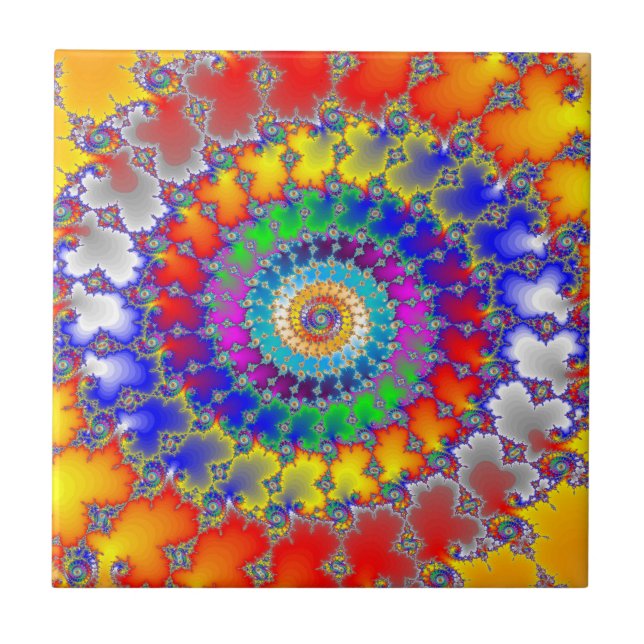 Azulejo Fractal psicodélico (Frente)