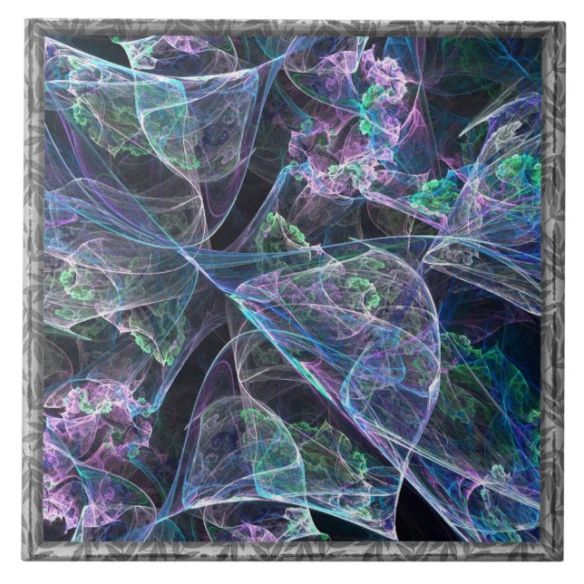Azulejo Fractal Wispy multicolor (Frente)