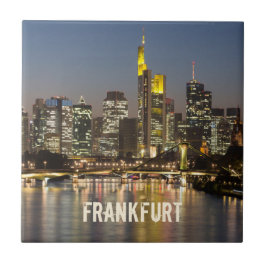 Azulejo Fráncfort Skyline Alemania Regalo de recuerdo de é