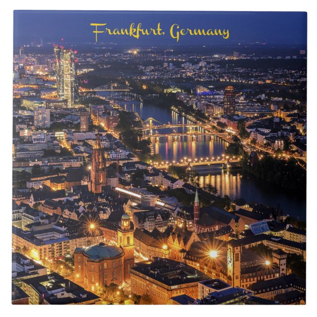 Azulejo Frankfurt, Alemania en Twilight (Frente)