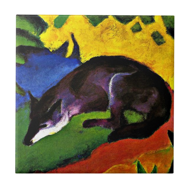 Azulejo Franz Marc - Blue Fox, (Frente)