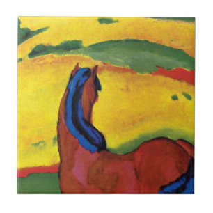 Azulejo Franz Marc - Caballo en un paisaje