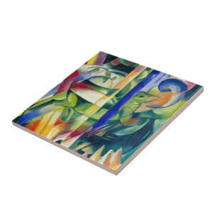Azulejo Franz Marc Famoso pintando cabras de montaña