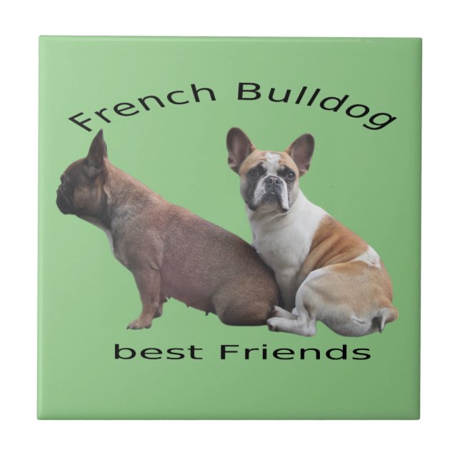 Azulejo Französische Bulldogge Freunde French Bulldog (Frente)